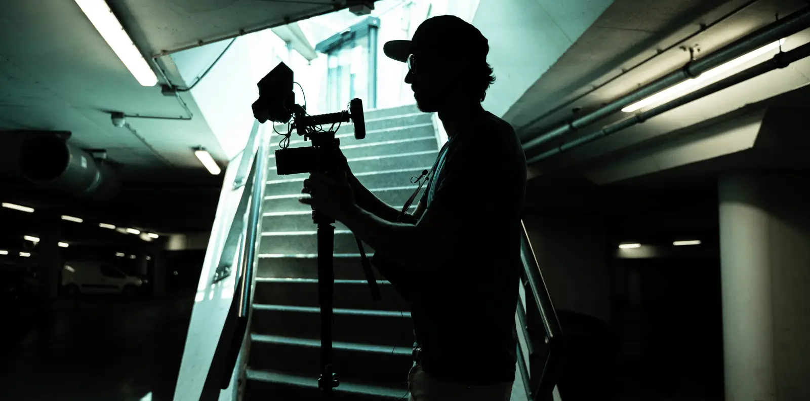 cinematic video production planning with storyboard lighting setup and professional equipment