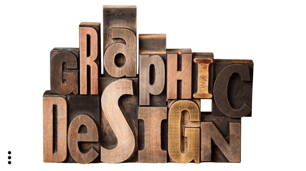 Graphic design typography composition representing branding, visual identity and creative design services