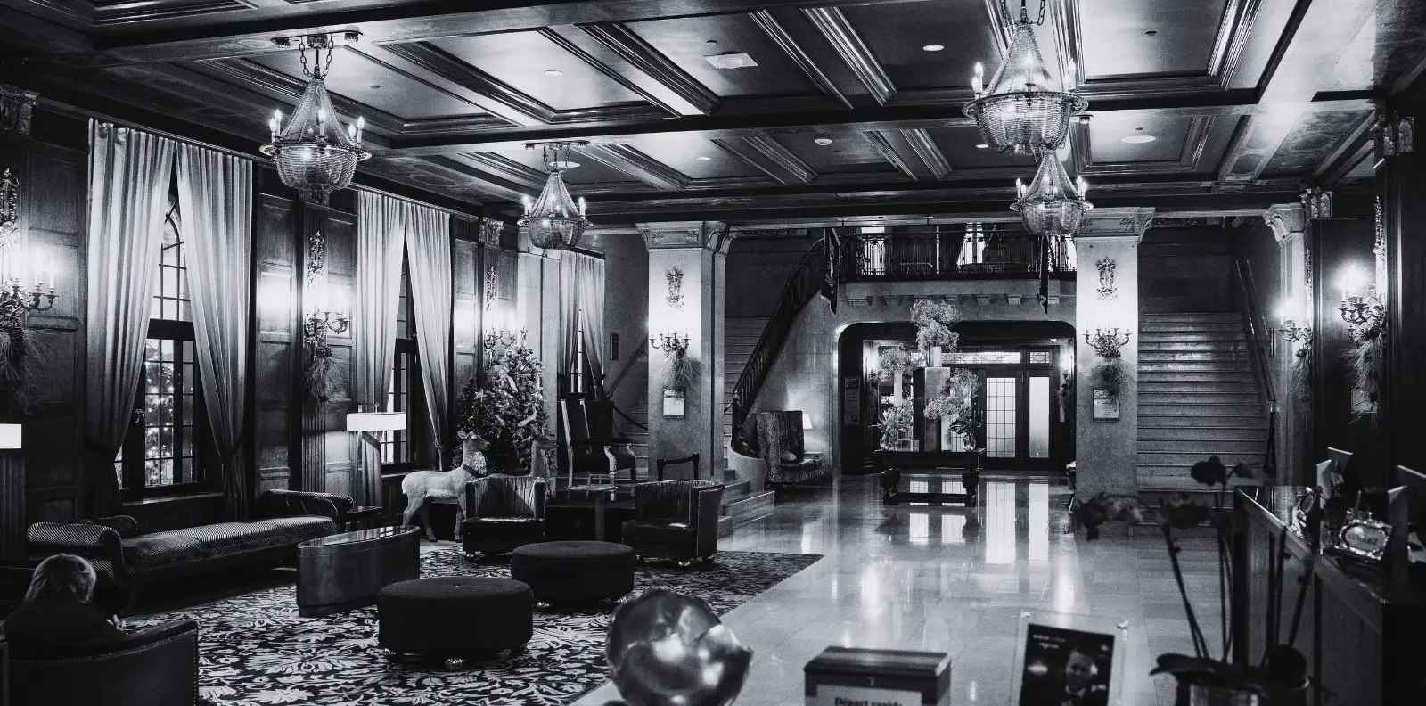 cinematic hotel video production showcasing luxury interior with professional lighting